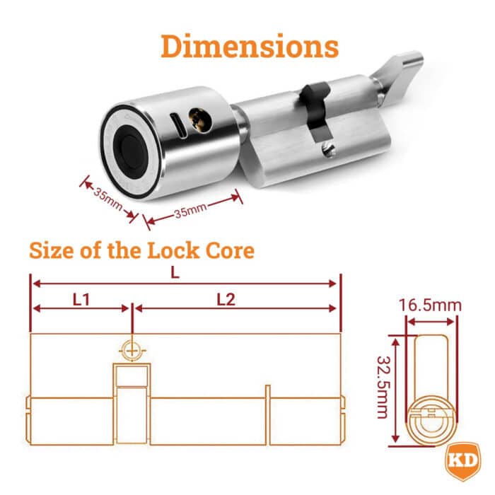 Killer Deals Indoor Home Security Smart Biometric Fingerprint Cylinder Lock - Image 10