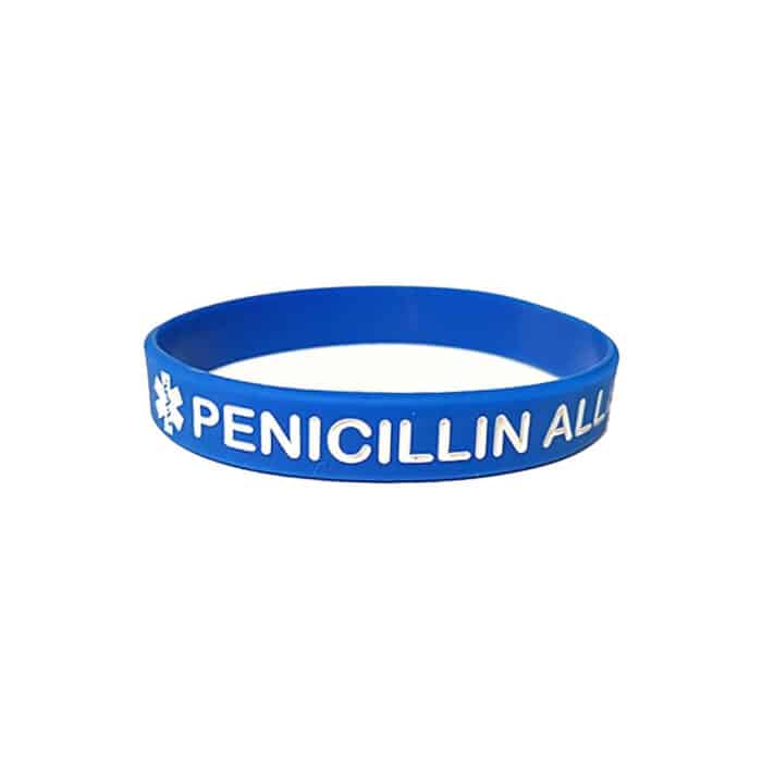 Killer Deals Penicillin Allergy Medical Alert Silicone Bracelet x5- M/L - Image 2