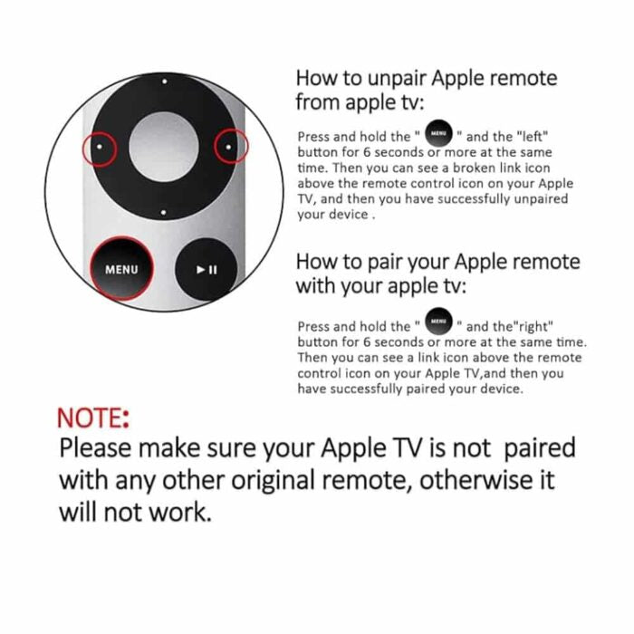 Killer Deals Plastic Remote Controller for Apple TV 1/2/3/4 Generation - Image 7