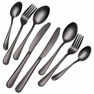 Killer Deals kitchen cutlery stainless steel dining set ?Black (x8) Combo