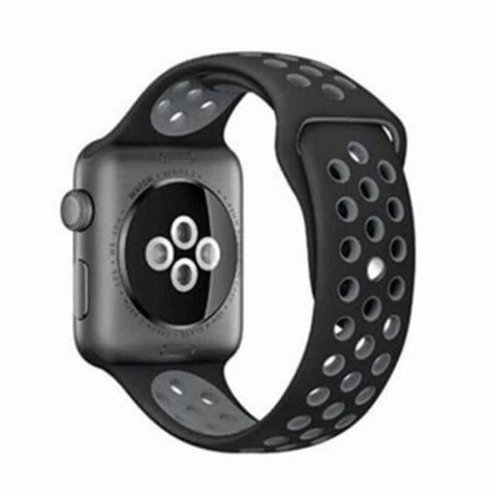Killer Deals Silicone Strap & Bumper Case Combo for 42mm Apple Watch- Black & Grey - Image 4
