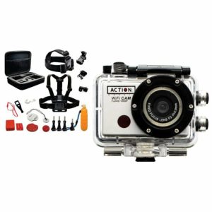 Action Mount Live HD Sports Wifi Action Camera and Accessory Kit with 12 items inside Combo