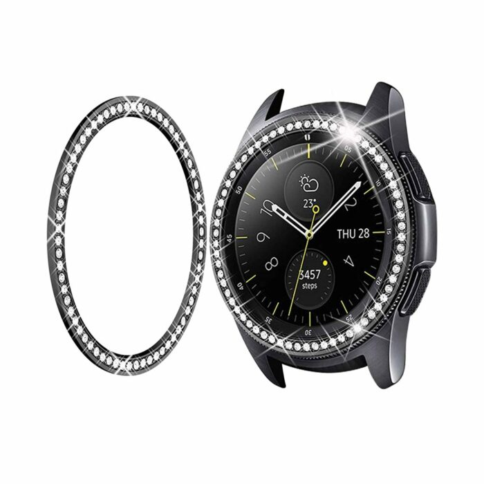 Killer Deals Shiny Steel Strap + Bezel Combo for Samsung Galaxy- Black- S/M - Image 5