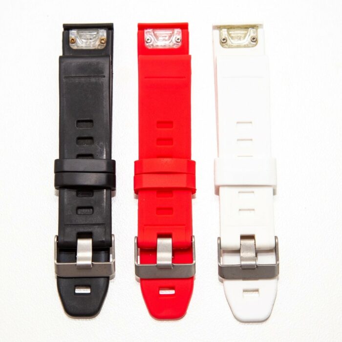 Killer Deals Silicone Strap for 22mm Garmin Fenix 5/6 B/W/R- Combo (S-GFX522MM-COMBO) - Image 2