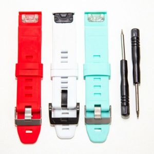 Killer Deals Silicone Strap for 22mm Garmin Fenix 5/6 Watch R/W/FB- Combo2 (S-GFX522MM-COMBO2)
