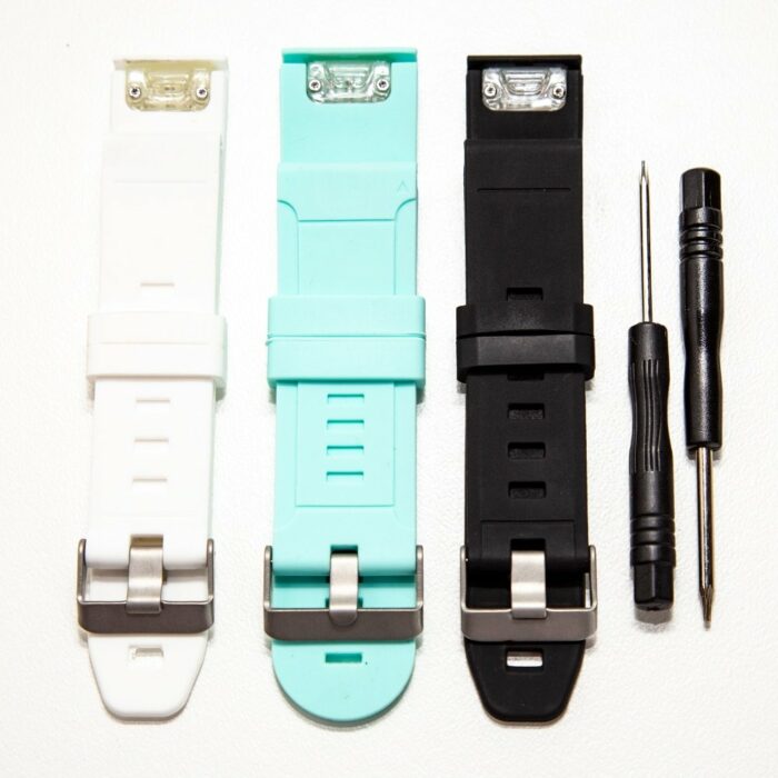 Killer Deals Silicone Strap for 22mm Garmin Fenix 5/6 Watch B/W/FB - Combo3 (S-GFX522MM-COMBO3)