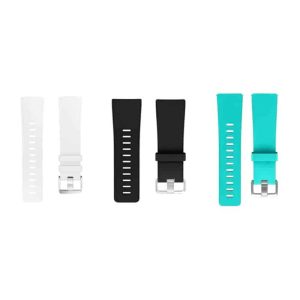 Killer Deals Silicone Strap Combo for Fitbit Versa/ 2- White, Black, Teal- S/M