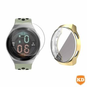 Killer Deals Huawei Watch GT 2E TPU case (gold) + screen protector combo