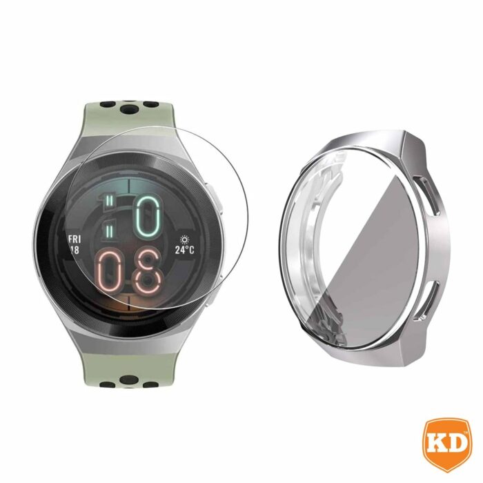 Killer Deals Huawei Watch GT 2E TPU case (silver) + screen protector Combo