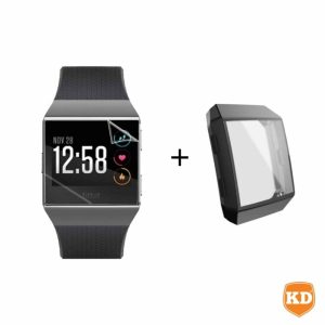 70187-700×700-1 Killer Deals Replacement TPU Case + Screen Protector Film Combo for Fitbit Ionic- Black