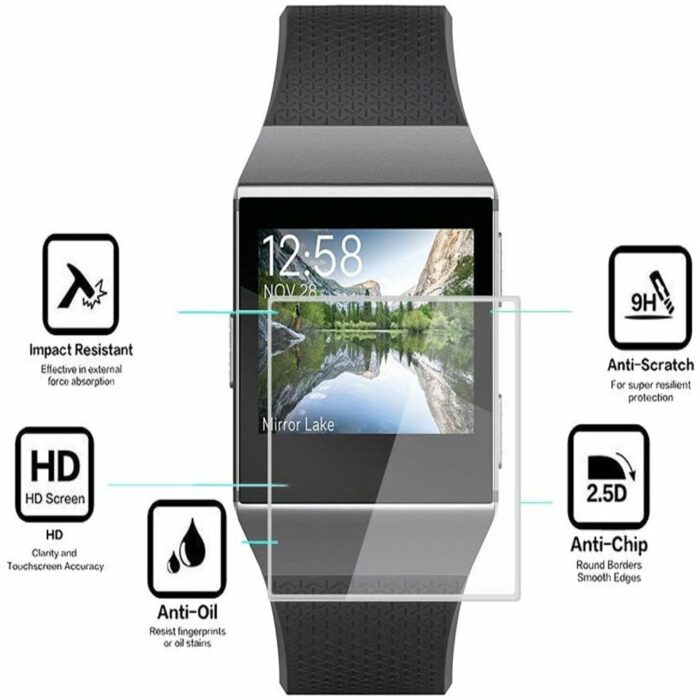 Killer Deals Replacement TPU Case + Screen Protector Film Combo for Fitbit Ionic- Black - Image 6