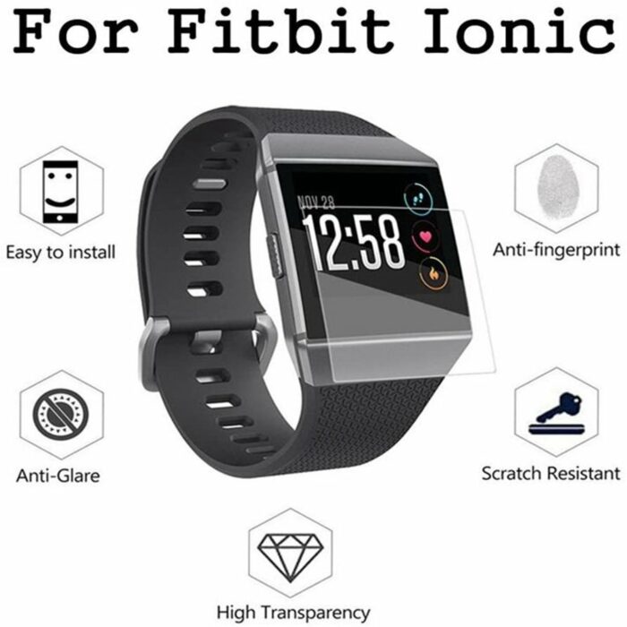 Killer Deals Replacement TPU Case + Screen Protector Film Combo for Fitbit Ionic- Black - Image 7