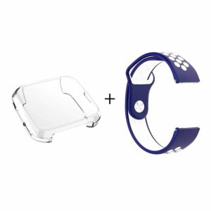 70222-700×700-1 Killer Deals Screen Protector + Silicone Strap Combo for Fitbit Versa- Blue & White- M/L