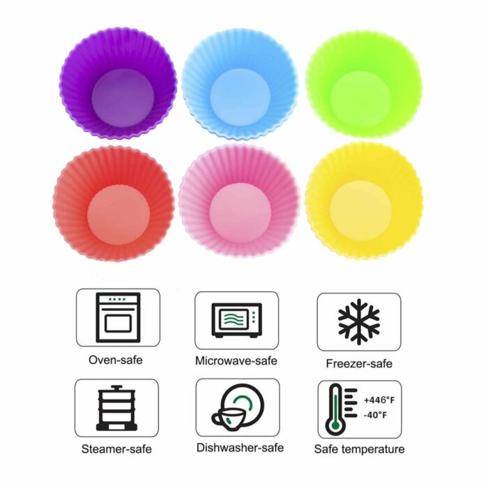 Killer Deals Large + Mini Muffin Silicone Baking Moulds Combo - x24 Piece - Image 4