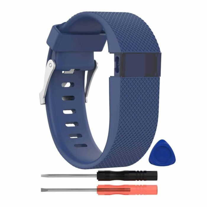 Killer Deals Fitbit Charge HR Silicone Strap (S/M)- Frost Blue/ Navy Combo - Image 4