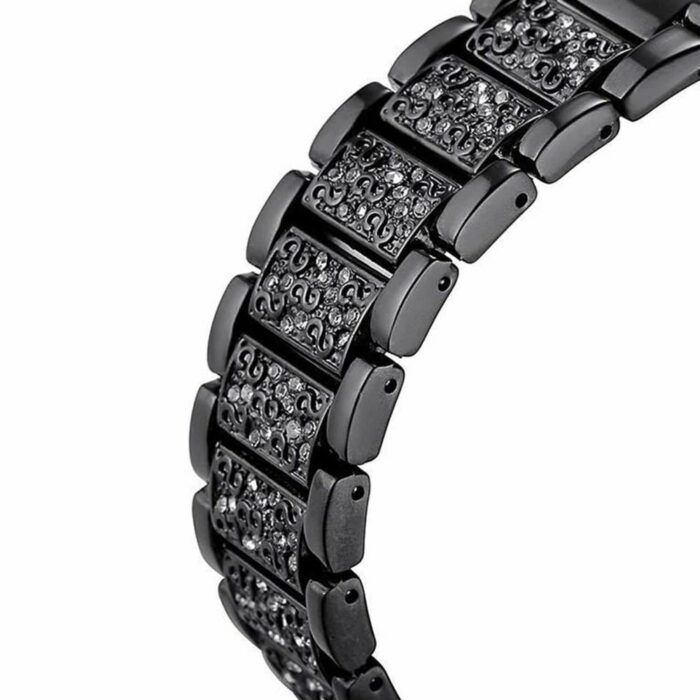 Killer Deals 26mm Garmin Fenix 6X Sparkling Stainless-Steel Strap Silver/Black/Rose Gold Combo - Image 4