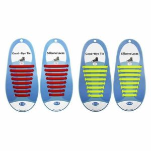Killer Deals Lazy No-Tie Lazy Silicone Elastic Speed Shoelaces- Adults Red/Yellow Combo