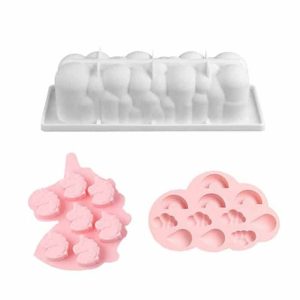 70320-700×700-1 Killer Deals 3D Rectangular Cloud & Rainbow/Unicorn Silicone Baking Mould- Combo