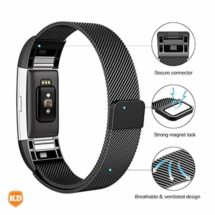 Killer Deals S/Steel Milanese Strap for Fitbit Charge 2 (M/L) -x3 Combo - Image 5