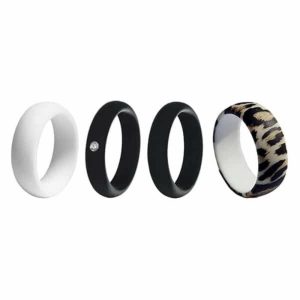 Killer Deals 5mm Womens' Wedding Silicone Ring (USA 9 RSA S)-x4 Combo