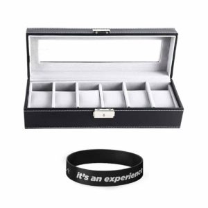 70416-700×700-1 Killer Deals PU Leather 6 Slot Watch Display Box + Free Wristband Combo