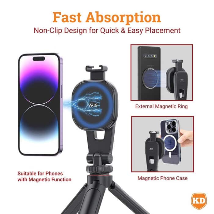 Action Mounts MagSafe Phone Tripod Mount for iPhone & Tripod for GoPro - Image 7