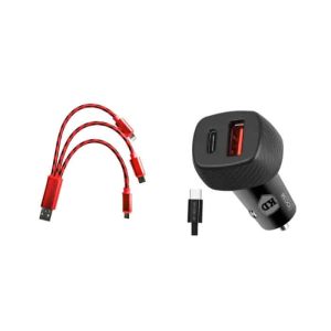 Killer Deals 3-in-1 USB Charging Cable & 40W Dual Universal Car Charger