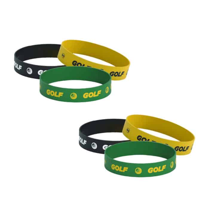 Killer Deals Debossed "Golf" Silicone Wristband Bracelet- 3 Pack - Image 9