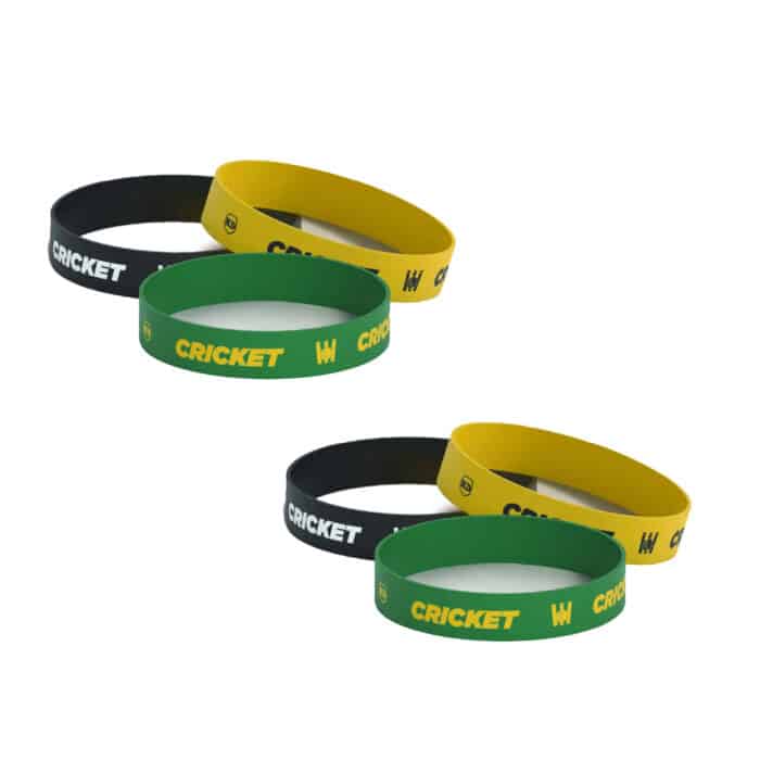 Killer Deals Debossed "Cricket" Silicone Wristband Bracelet- 3 Pack - Image 8