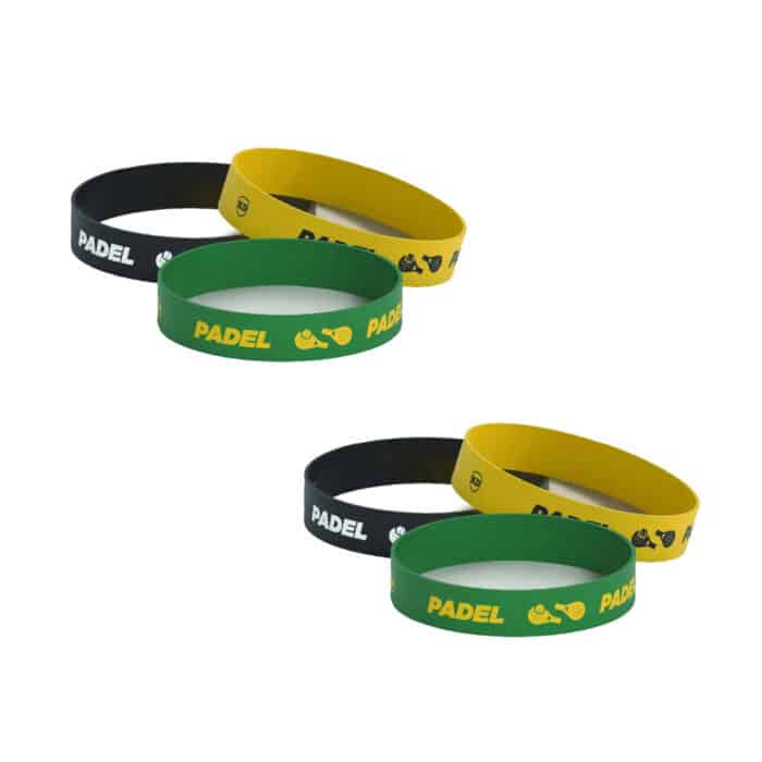 Killer Deals Debossed "Padel" Silicone Wristband Bracelet- 3 Pack - Image 8