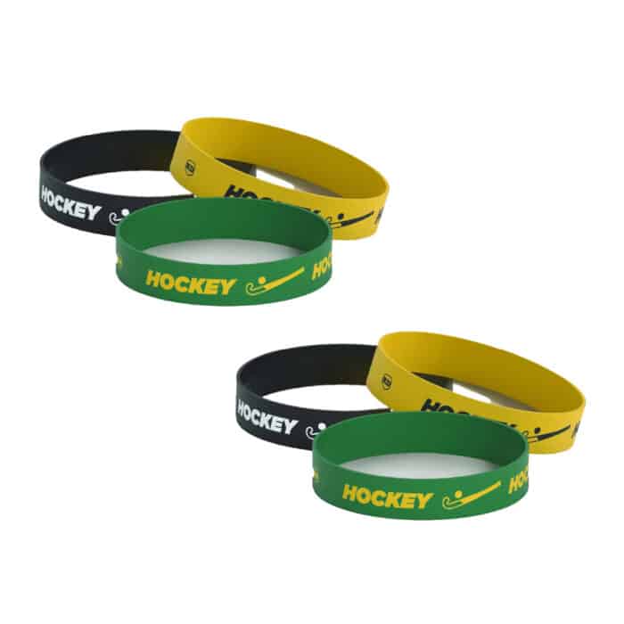 Killer Deals Debossed "Hockey" Silicone Wristband Bracelet- 3 Pack - Image 7