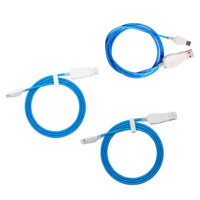 Killer Deals LED Light Flow Flashing USB Replacement Charger Cable