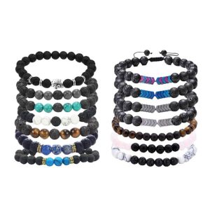 Killer Deals Essential Oil Aromatherapy Diffuser Lava Stone Beaded Bracelet