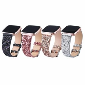 80158-700×700-1 Killer Deals Fitbit Versa/2/Lite/SE Glittery Leather Strap (S-M-L)