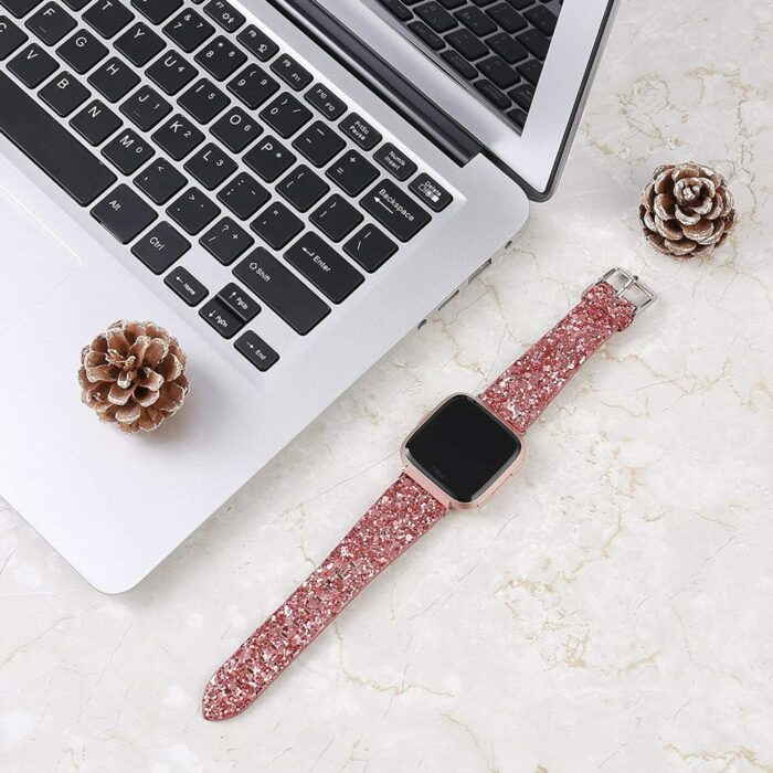 Killer Deals Fitbit Versa/2/Lite/SE Glittery Leather Strap (S-M-L) - Image 13