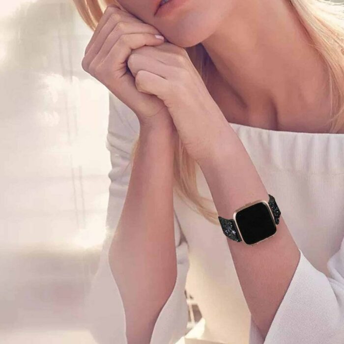 Killer Deals Fitbit Versa/2/Lite/SE Glittery Leather Strap (S-M-L) - Image 10