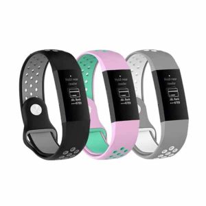 Killer Deals Fitbit Charge 4/3 Two-Tone Sporty Silicone Strap