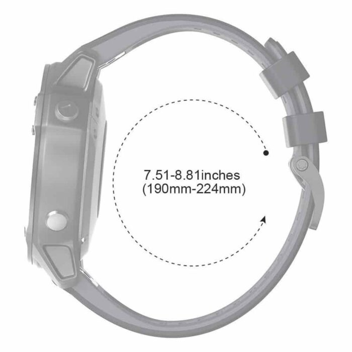 Killer Deals 22mm Silicone Strap for Garmin Fenix 5/ 6/ 7 & Forerunner 745 - Image 3