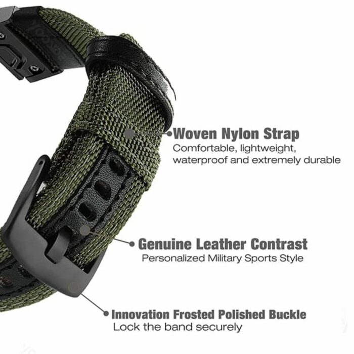 Killer Deals Quick Fit 20mm NOTA Nylon Sweatproof Strap for Garmin Fenix 5S - Image 6
