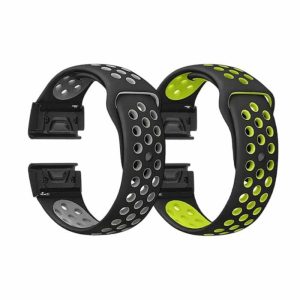 Killer Deals 26mm Ventilated Silicone Strap for Garmin Fenix 3/5X/ 6X/ 7X