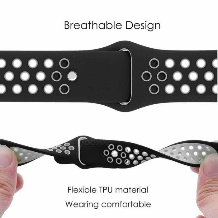 Killer Deals 26mm Ventilated Silicone Strap for Garmin Fenix 3/5X/ 6X/ 7X - Image 2