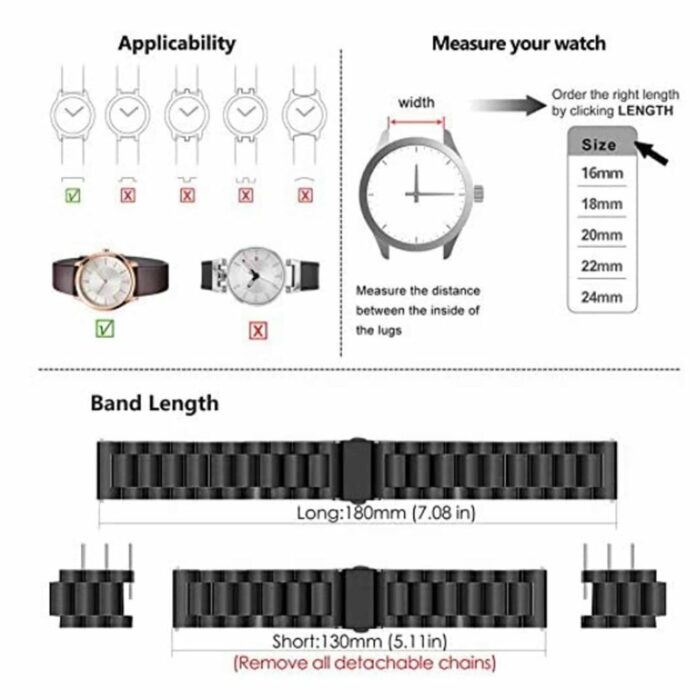 Killer Deals 20mm Universal Watch Replacement Stainless Steel Strap - Image 9