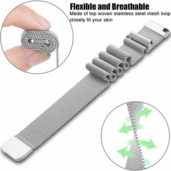 Killer Deals 14mm Universal Stainless Steel Milanese Loop Strap- M/L - Image 6