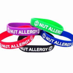 Killer Deals Emergency Nut Allergy Medical Alert Silicone Bracelet x5