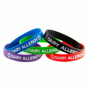 Killer Deals Emergency Dairy Allergy Medical Alert Silicone Bracelet x5