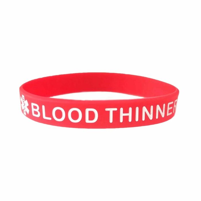 Killer Deals Emergency Blood Thinner Medical Alert Silicone Bracelet x5 - Image 3