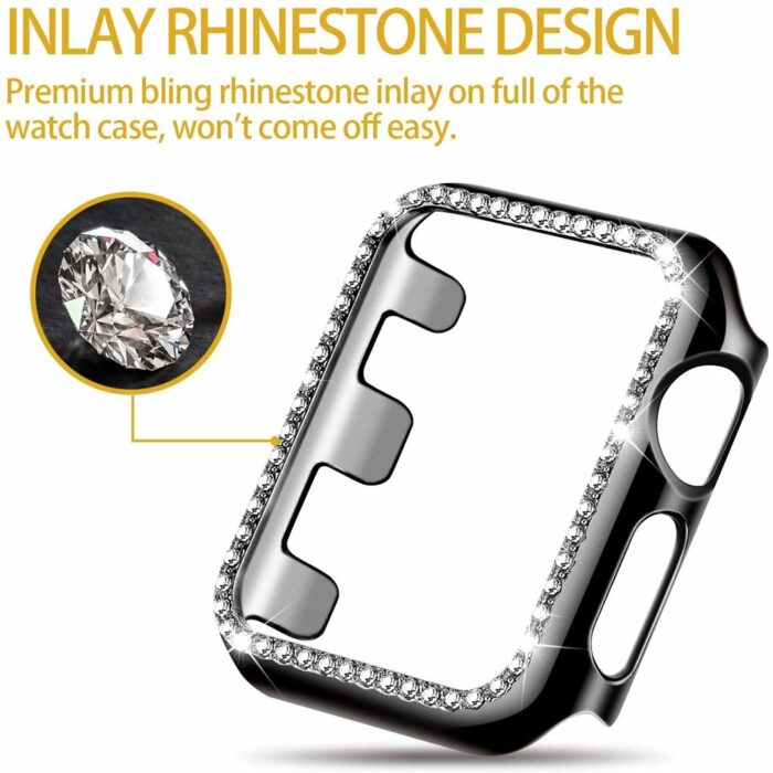 Killer Deals Rhinestone Protective Frame for 42mm Apple Watch - Image 3