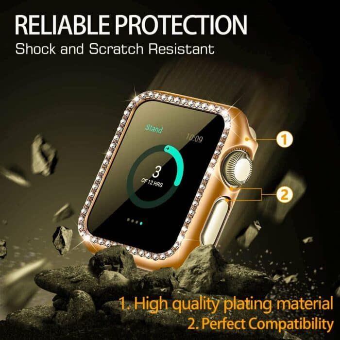 Killer Deals Rhinestone Protective Frame for 42mm Apple Watch - Image 7