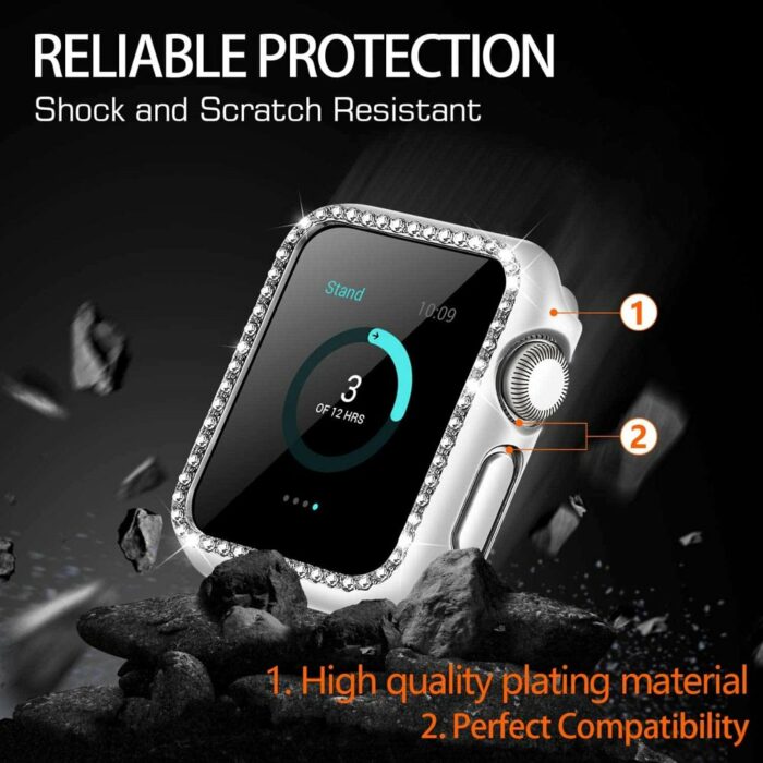 Killer Deals Rhinestone Protective Frame for 44mm Apple Watch - Image 13