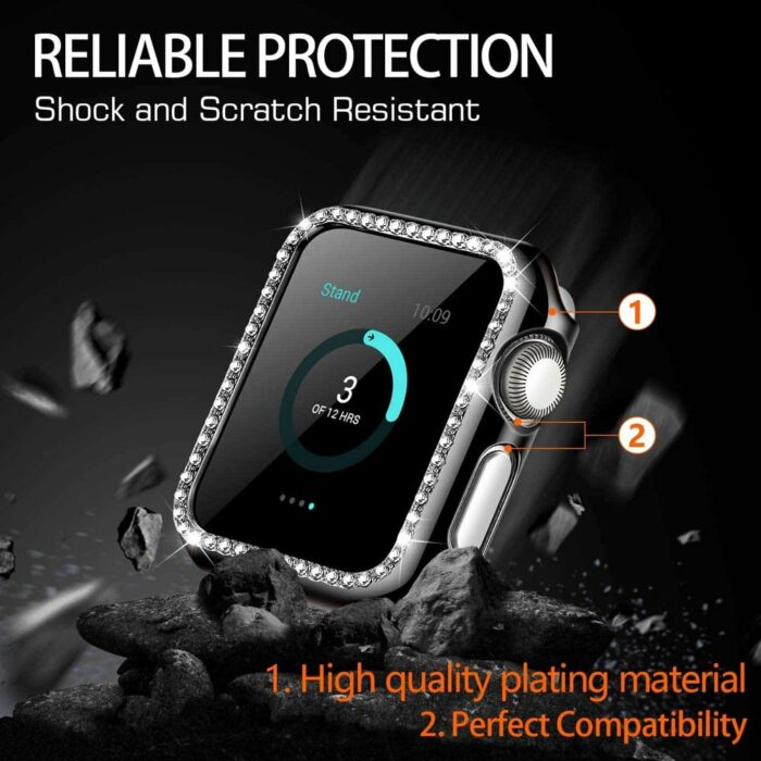 Killer Deals Rhinestone Protective Frame for 44mm Apple Watch - Image 4